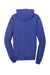 Port & Company PC098H Mens Beach Wash Fleece Hooded Sweatshirt Hoodie w/ Pouch Pocket Iris Blue Flat Back