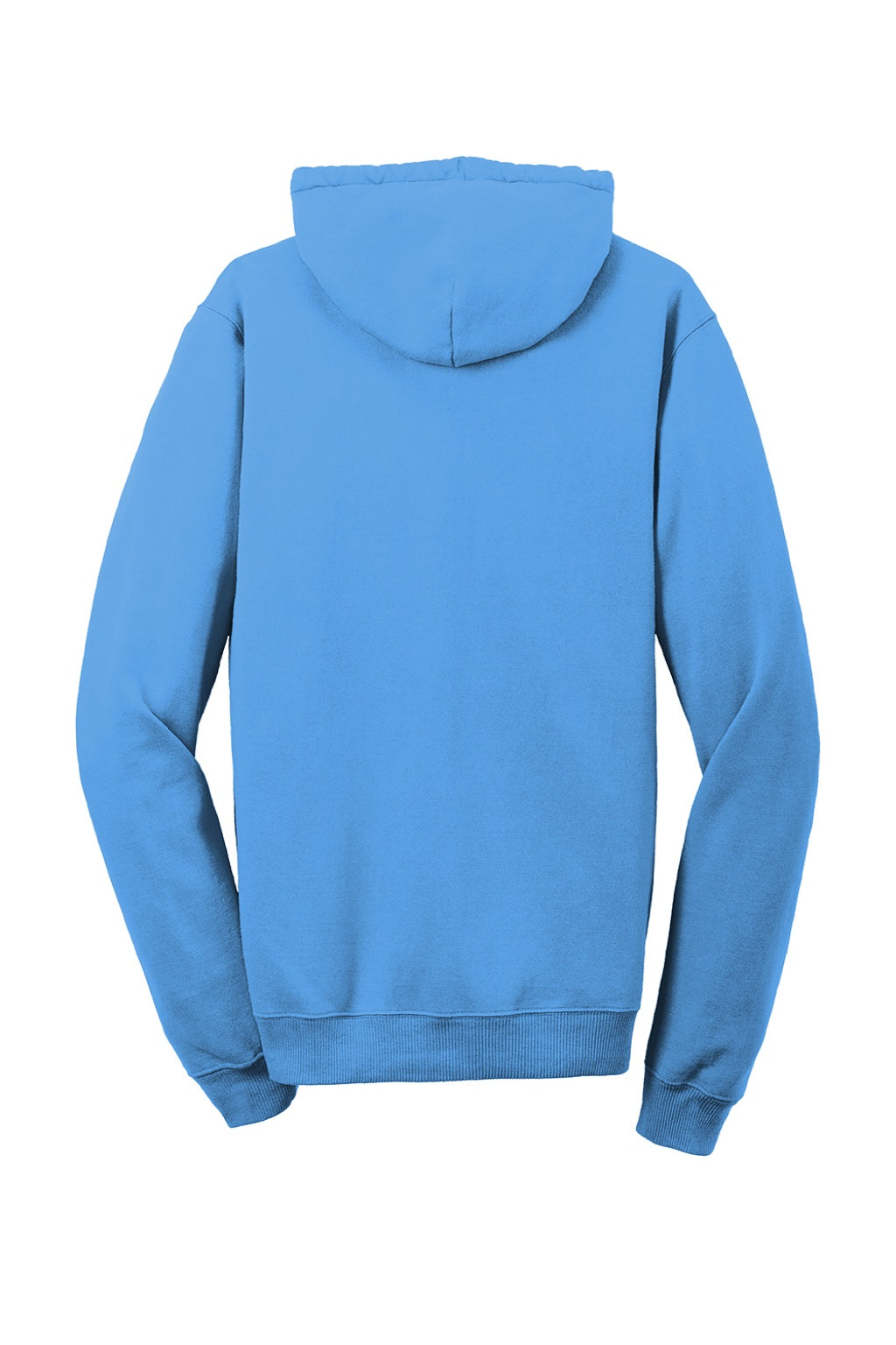 Port & Company PC098H Mens Beach Wash Fleece Hooded Sweatshirt Hoodie w/ Pouch Pocket Blue Moon Flat Back
