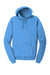 Port & Company PC098H Mens Beach Wash Fleece Hooded Sweatshirt Hoodie w/ Pouch Pocket Blue Moon Flat Front