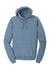 Port & Company PC098H Mens Beach Wash Fleece Hooded Sweatshirt Hoodie w/ Pouch Pocket Denim Blue Flat Front