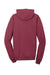 Port & Company PC098H Mens Beach Wash Fleece Hooded Sweatshirt Hoodie w/ Pouch Pocket Merlot Red Flat Back