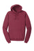 Port & Company PC098H Mens Beach Wash Fleece Hooded Sweatshirt Hoodie w/ Pouch Pocket Merlot Red Flat Front