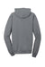 Port & Company PC098H Mens Beach Wash Fleece Hooded Sweatshirt Hoodie w/ Pouch Pocket Pewter Grey Flat Back