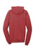 Port & Company PC098H Mens Beach Wash Fleece Hooded Sweatshirt Hoodie w/ Pouch Pocket Rock Red Flat Back