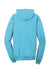 Port & Company PC098H Mens Beach Wash Fleece Hooded Sweatshirt Hoodie w/ Pouch Pocket Tidal Wave Blue Flat Back
