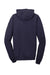 Port & Company PC098H Mens Beach Wash Fleece Hooded Sweatshirt Hoodie w/ Pouch Pocket True Navy Blue Flat Back