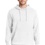 Port & Company Mens Beach Wash Fleece Hooded Sweatshirt Hoodie w/ Pouch Pocket - White