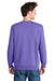 Port & Company PC098 Mens Beach Wash Fleece Crewneck Sweatshirt Amethyst Purple Model Back