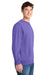 Port & Company PC098 Mens Beach Wash Fleece Crewneck Sweatshirt Amethyst Purple Model Side