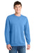 Port & Company PC098 Mens Beach Wash Fleece Crewneck Sweatshirt Blue Moon Model Front