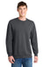 Port & Company PC098 Mens Beach Wash Fleece Crewneck Sweatshirt Coal Grey Model Front