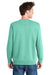 Port & Company PC098 Mens Beach Wash Fleece Crewneck Sweatshirt Cool Mint Green Model Back