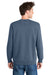 Port & Company PC098 Mens Beach Wash Fleece Crewneck Sweatshirt Denim Blue Model Back