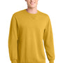 Port & Company Mens Beach Wash Fleece Crewneck Sweatshirt - Dijon Yellow