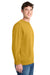 Port & Company PC098 Mens Beach Wash Fleece Crewneck Sweatshirt Dijon Yellow Model Side