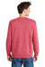 Port & Company PC098 Mens Beach Wash Fleece Crewneck Sweatshirt Fruit Punch Pink Model Back