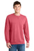 Port & Company PC098 Mens Beach Wash Fleece Crewneck Sweatshirt Fruit Punch Pink Model Front
