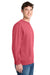 Port & Company PC098 Mens Beach Wash Fleece Crewneck Sweatshirt Fruit Punch Pink Model Side