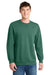 Port & Company PC098 Mens Beach Wash Fleece Crewneck Sweatshirt Nordic Green Model Front