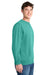 Port & Company PC098 Mens Beach Wash Fleece Crewneck Sweatshirt Peacock Green Model Side