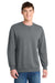 Port & Company PC098 Mens Beach Wash Fleece Crewneck Sweatshirt Pewter Grey Model Front