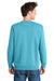 Port & Company PC098 Mens Beach Wash Fleece Crewneck Sweatshirt Tidal Wave Blue Model Back