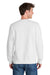 Port & Company PC098 Mens Beach Wash Fleece Crewneck Sweatshirt White Model Back