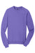 Port & Company PC098 Mens Beach Wash Fleece Crewneck Sweatshirt Amethyst Purple Flat Front