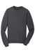 Port & Company PC098 Mens Beach Wash Fleece Crewneck Sweatshirt Coal Grey Flat Front