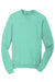 Port & Company PC098 Mens Beach Wash Fleece Crewneck Sweatshirt Cool Mint Green Flat Front
