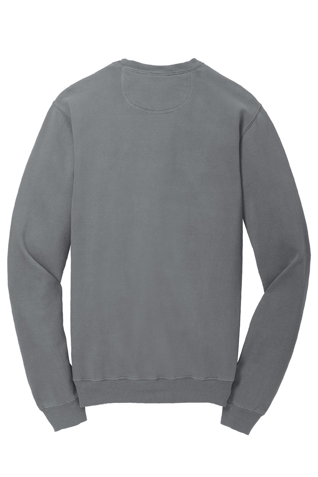 Port & Company PC098 Mens Beach Wash Fleece Crewneck Sweatshirt Pewter Grey Flat Back