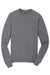Port & Company PC098 Mens Beach Wash Fleece Crewneck Sweatshirt Pewter Grey Flat Front