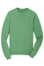 Port & Company PC098 Mens Beach Wash Fleece Crewneck Sweatshirt Safari Green Flat Front