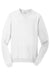 Port & Company PC098 Mens Beach Wash Fleece Crewneck Sweatshirt White Flat Front
