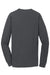 Port & Company PC099LSP Mens Beach Wash Long Sleeve Crewneck T-Shirt w/ Pocket Coal Grey Flat Back