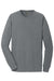 Port & Company PC099LS Mens Beach Wash Long Sleeve Crewneck T-Shirt Pewter Grey Flat Front