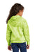 Port & Company PC144Y Youth Crystal Tie-Dye Hooded Sweatshirt Hoodie w/ Pouch Pocket Lemon Lime Model Back