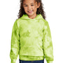 Port & Company Youth Crystal Tie-Dye Hooded Sweatshirt Hoodie w/ Pouch Pocket - Lemon Lime