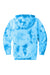 Port & Company PC144Y Youth Crystal Tie-Dye Hooded Sweatshirt Hoodie w/ Pouch Pocket Sky Blue Flat Back