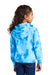 Port & Company PC144Y Youth Crystal Tie-Dye Hooded Sweatshirt Hoodie w/ Pouch Pocket Sky Blue Model Back
