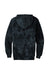 Port & Company PC144 Mens Crystal Tie-Dye Hooded Sweatshirt Hoodie w/ Pouch Pocket Black Flat Back