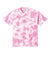 Port & Company PC145Y Youth Crystal Tie-Dye Short Sleeve Crewneck T-Shirt Bright Pink Flat Front