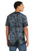 Port & Company PC145 Mens Crystal Tie-Dye Short Sleeve Crewneck T-Shirt Black Model Back