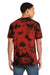 Port & Company PC145 Mens Crystal Tie-Dye Short Sleeve Crewneck T-Shirt Black/Red Model Back