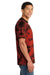 Port & Company PC145 Mens Crystal Tie-Dye Short Sleeve Crewneck T-Shirt Black/Red Model Side