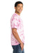 Port & Company PC145 Mens Crystal Tie-Dye Short Sleeve Crewneck T-Shirt Bright Pink Model Side