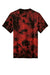 Port & Company PC145 Mens Crystal Tie-Dye Short Sleeve Crewneck T-Shirt Black/Red Flat Back