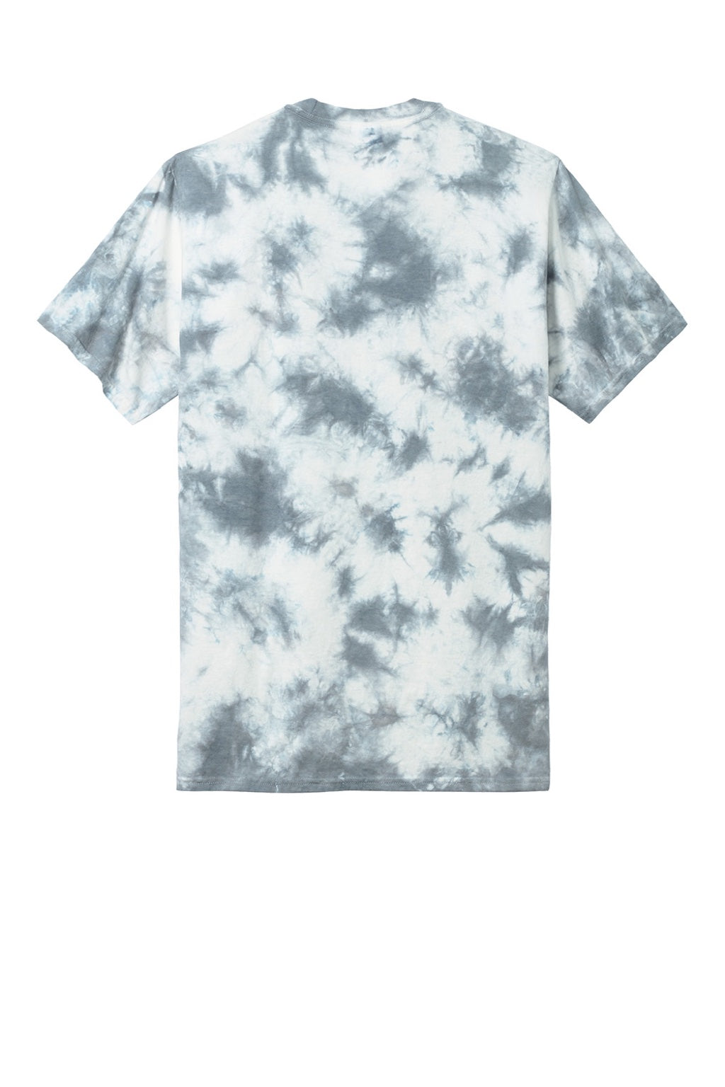 Port & Company PC145 Mens Crystal Tie-Dye Short Sleeve Crewneck T-Shirt Grey Flat Back