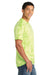 Port & Company PC145 Mens Crystal Tie-Dye Short Sleeve Crewneck T-Shirt Lemon Lime Green Model Side