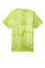 Port & Company PC145 Mens Crystal Tie-Dye Short Sleeve Crewneck T-Shirt Lemon Lime Green Flat Back